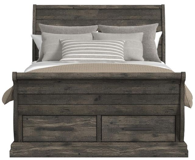 Elements International Park Ridge Charcoal Full Storage Panel Bed-1
