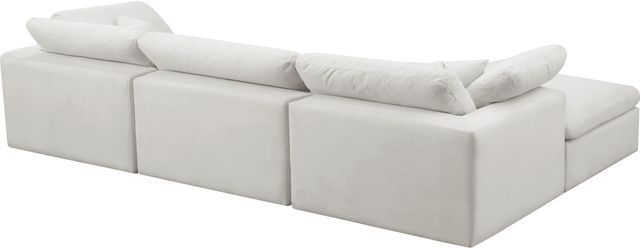 Meridian Furniture Cozy 4-Piece Cream 119" Modular Sectional-4