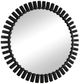 Uttermost® Jael Satin Black Round Iron Bands Mirror-3