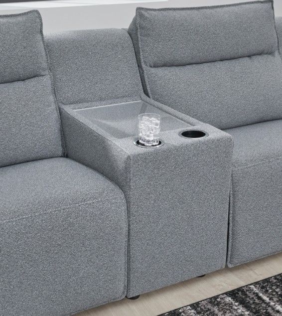 Signature Design by Ashley® Modmax II 3-Piece Pepper/Salt Left-Arm Facing Power Reclining Sectional and Chaise-2