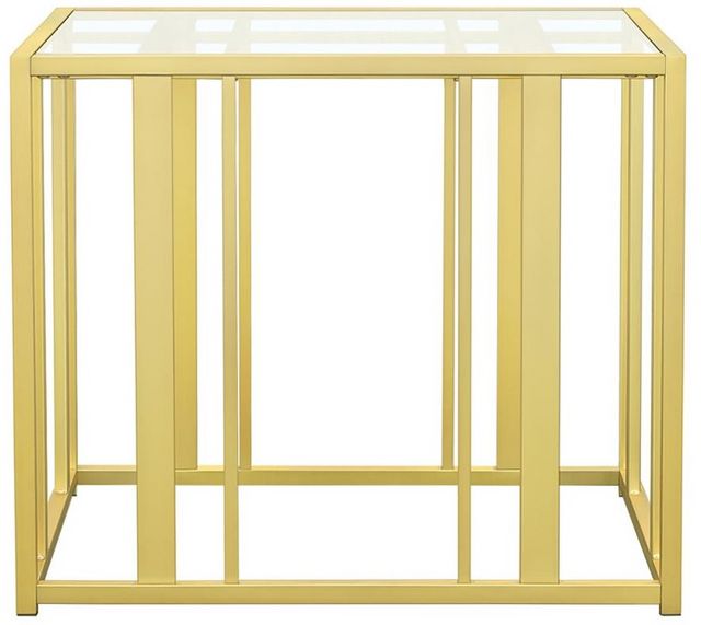 Coaster® Adri 2-Piece Tempered Glass Top Occasional Table with Matte Brass Base Set-2