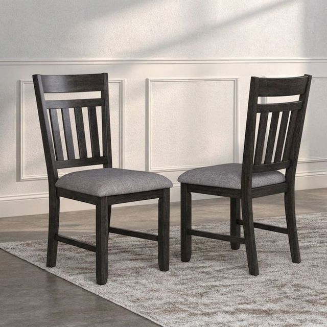 New Classic® Home Furnishings Harrisburg 2-Piece Charcoal Dining Chair Set-1