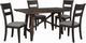 Liberty Furniture Double Bridge 5-Piece Dark Chestnut/Gray Trestle Table Set-0