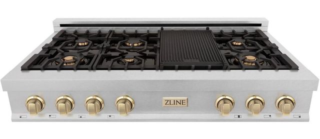 ZLINE Autograph Edition 48" Satin Stainless Steel Gas Rangetop-2