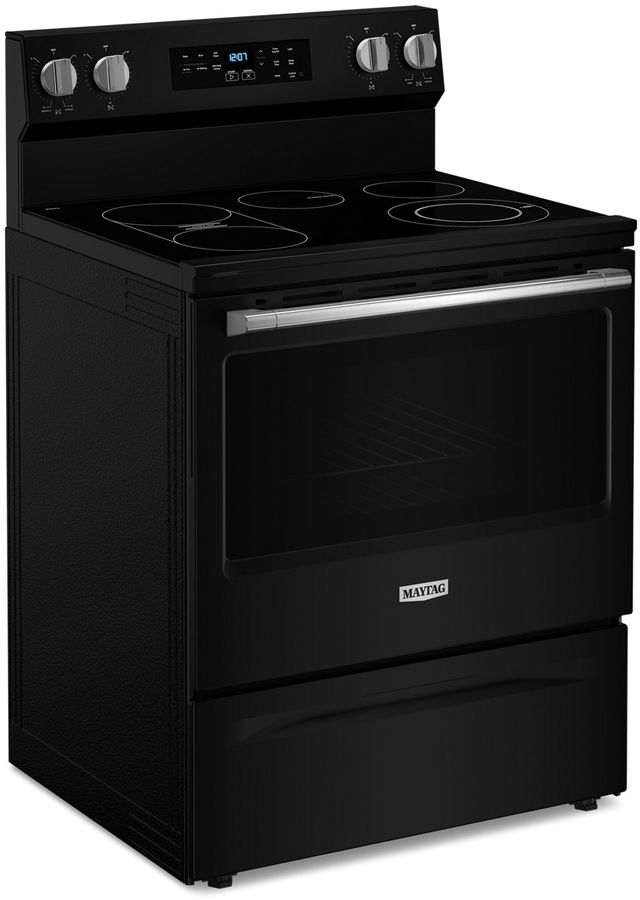 Maytag® 30" Black Freestanding Electric Range with No Preheat Air Fry and Air Baking-3