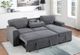 Global Furniture USA U0203 Light Gray Reversible Pull-Out Sofa Bed -3