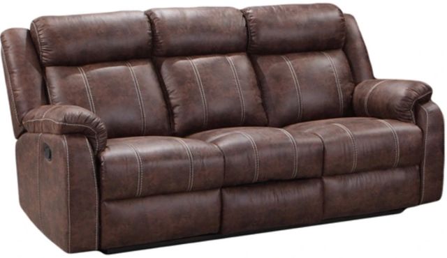 American Wholesale Furniture Gin Rummy Buckskin Double Reclining Sofa-0