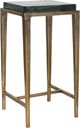 Uttermost® Preston Square Glass Top Accent Table with Antique Brass Base-0
