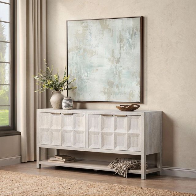 Classic Home Costa Cream 4-Door Cabinet-1
