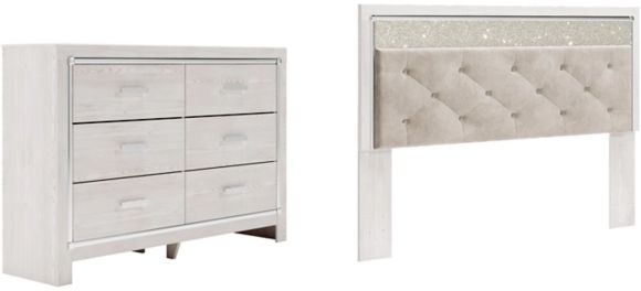Signature Design by Ashley® Altyra 2-Piece White King Panel Headboard Bed Set