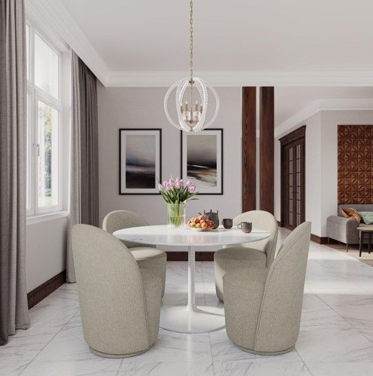 Jofran Inc. Urban Archive Landon Gray Swivel Dining Chair-1