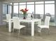 Mazin Furniture Peyton Chrome/White Side Dining Chair-3