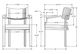 Amisco Customizable Jonas Dining Arm Chair-4