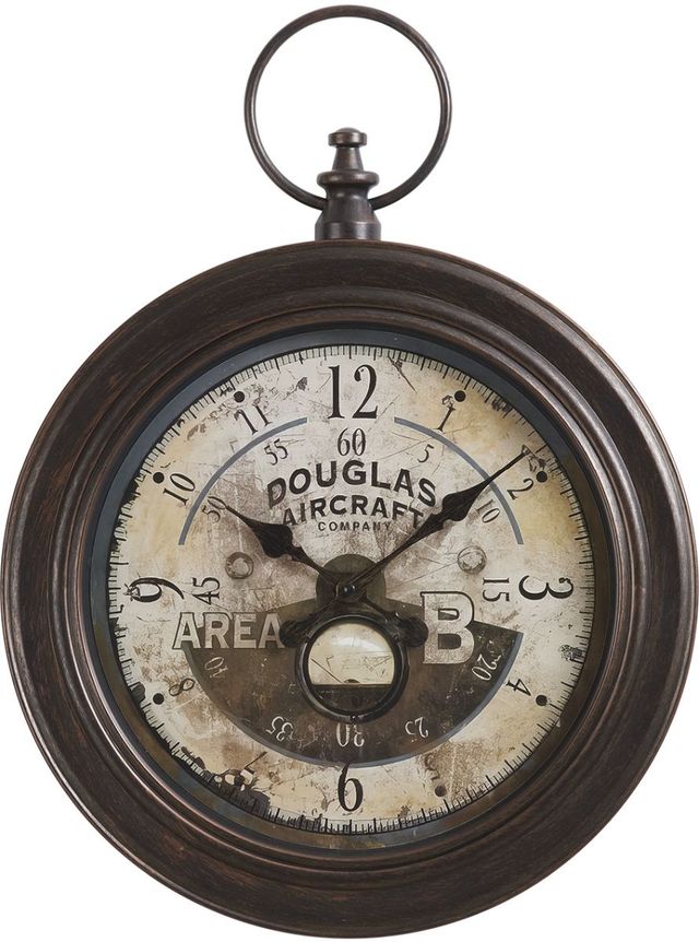 Monarch Specialties Inc. Antique Brown 18" Wall Clock-0
