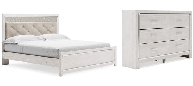 Signature Design by Ashley® Altyra 2-Piece White King Panel Bed Set-3