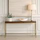 Uttermost® Moran Brown Console Table with Gold-Plated Frame-1
