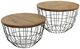 Stylecraft 2-Piece Black/Brown Nested Coffee Table Set-0