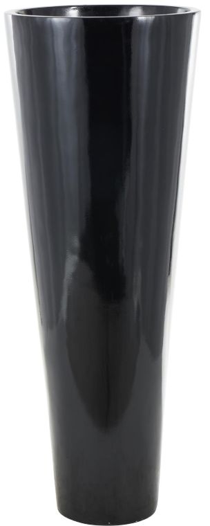 Deco Marche Black 62" Fiberglass Minimalistic Floor Decorative Vase-0