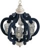 A & B Home Blue/White Wood Chandelier-3