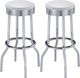 Coaster® Theodore 2-Piece White/Chrome Soda Fountain Bar Stools-0