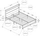 Grand lit plateforme en métal de Monarch Specialties Inc. - Gris/Noir-1