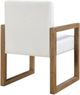 Modus Furniture One Bisque/White Pearl Upholstered Dining Arm Chair-4