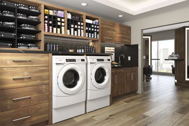 Whirlpool® Commercial 6.7 Cu. Ft. White Front Load Gas Dryer-3