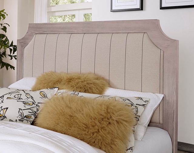 LM Co Home By Vaughan-Bassett Bungalow Home by Ben & Erin Napier Dover Gray Queen Upholstered Panel Bed-2