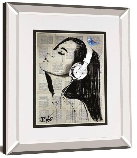 Classy Art Big Audio By Loui Jover Mirror Framed Wall Art-0