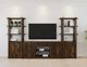 International Furniture Direct Balam Dark TV Stand with Fireplace-0