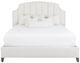 Fairfield® Arched Scalloped Mica 66" Channel King Upholstered Panel Bed-0