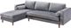 TOV Furniture Como Grey Velvet 2-Piece Left-Arm Facing Sofa Sectional and Chaise-0