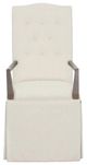 Fairfield® Customizable Entree Dining Camel Tall Button Back Skirted Arm Chair-1