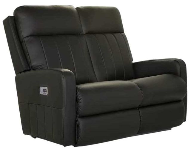 La-Z-Boy® Finley Onyx Leather Power Reclining Loveseat with Headrest-0