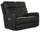 La-Z-Boy® Finley Onyx Leather Power Reclining Loveseat with Headrest-0