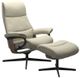 Stressless® by Ekornes® Customizable View Medium Manual Recliner and Ottoman with Cross Base-0