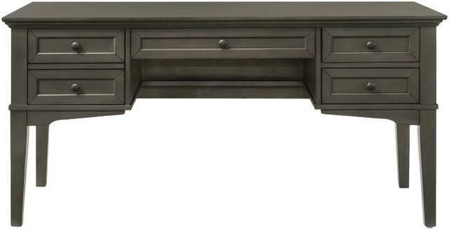 Intercon San Mateo Gray Half Ped Desk-2