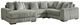 Signature Design by Ashley® Lindyn 4-Piece Fog Left-Arm Facing Sectional and Chaise-0
