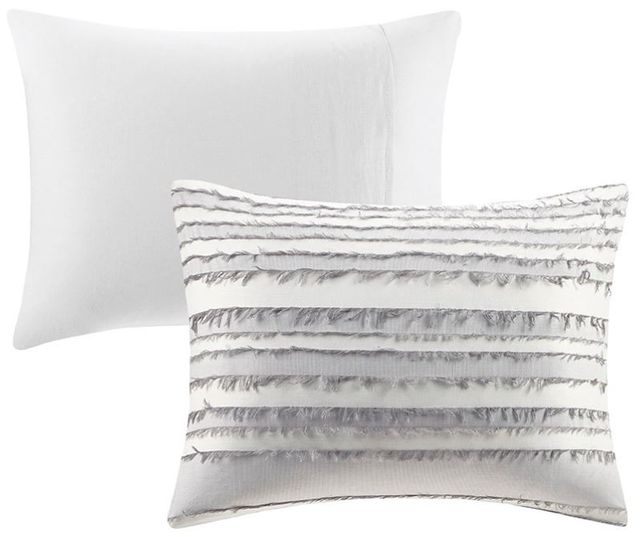 Olliix by Urban Habitat Avery 5 Piece Grey King/California King Cotton Clip Jacquard Comforter Set-2