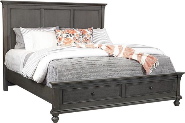 aspenhome® Oxford Peppercorn California King Panel Storage Bed-0