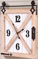 Giftcraft Beige/Black/White Barn Door Design Wall Clock-1