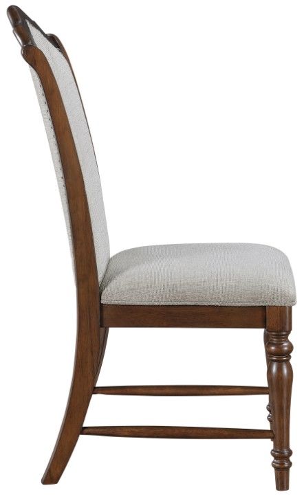 Homelegance® Rexford Cherry/Gray Side Chair-3