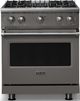 Viking® 5 Series 30" Damascus Gray Pro Style Gas (LP) Range with Polished Chrome Trim-0