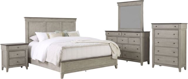 Liberty Furniture Ivy Hollow 5-Piece Dusty Taupe/Weathered Linen King Panel Bedroom Set-0