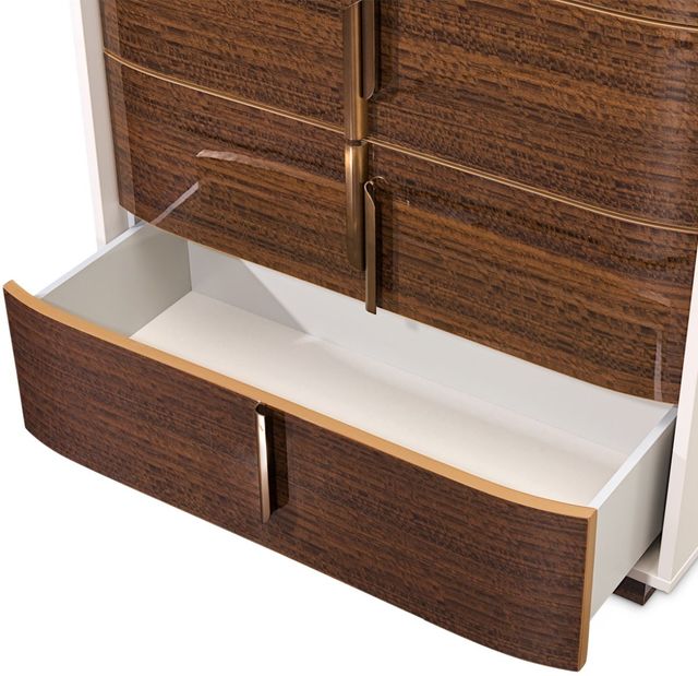 Michael Amini® Pavira Taupe/Walnut 5-Drawer Chest-4