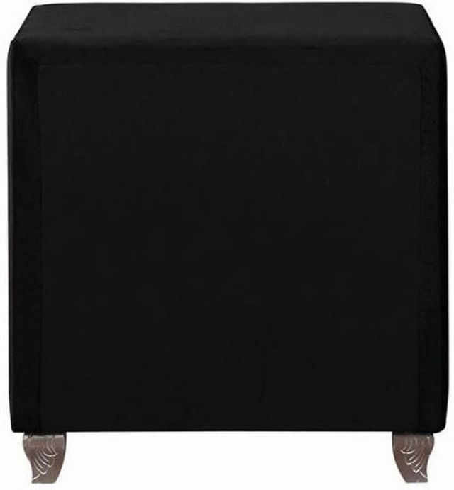 Coaster® Deanna Black Upholstered Nightstand-3