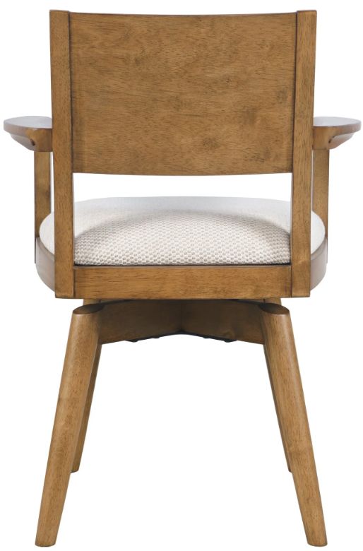 Jofran Inc. Axis Sable Panel Back Swivel Dining Arm Chair-4