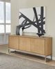 Modus Furniture One Brushed Stainless Steel/White Oak Sideboard-1