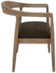 International Furniture Direct Teak Brown/Ivory Arm Chair-4
