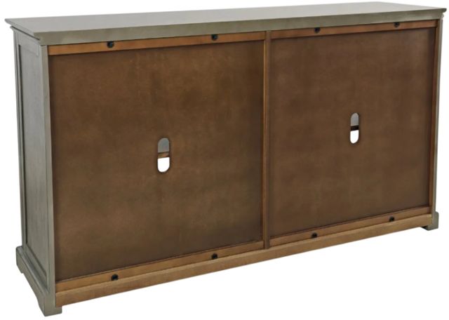 Jofran Inc. Archdale Gray 4-Door Gothic Arch Accent Cabinet-4